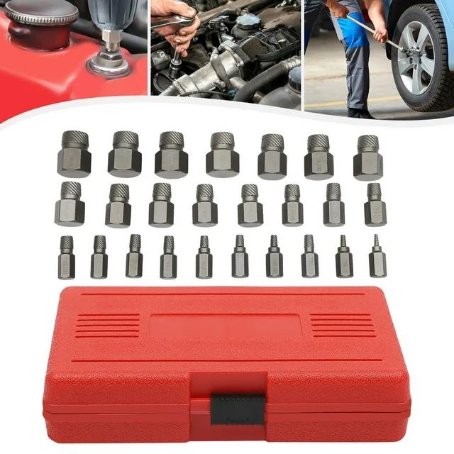 T&E Tools 25PCS Damaged Screw Extractor Set  C4150 alloy steel Easy Out Remover