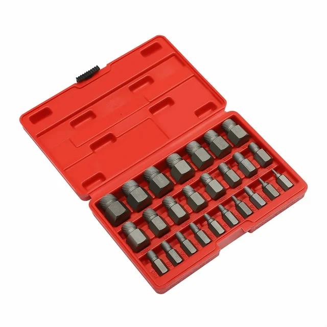 T&E Tools 25PCS Damaged Screw Extractor Set  C4150 alloy steel Easy Out Remover