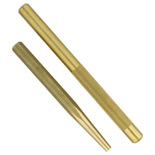 T&E Too 2PCS 19mm Large Brass Taper & Straight Punch Set Made in Taiwan Mechanic